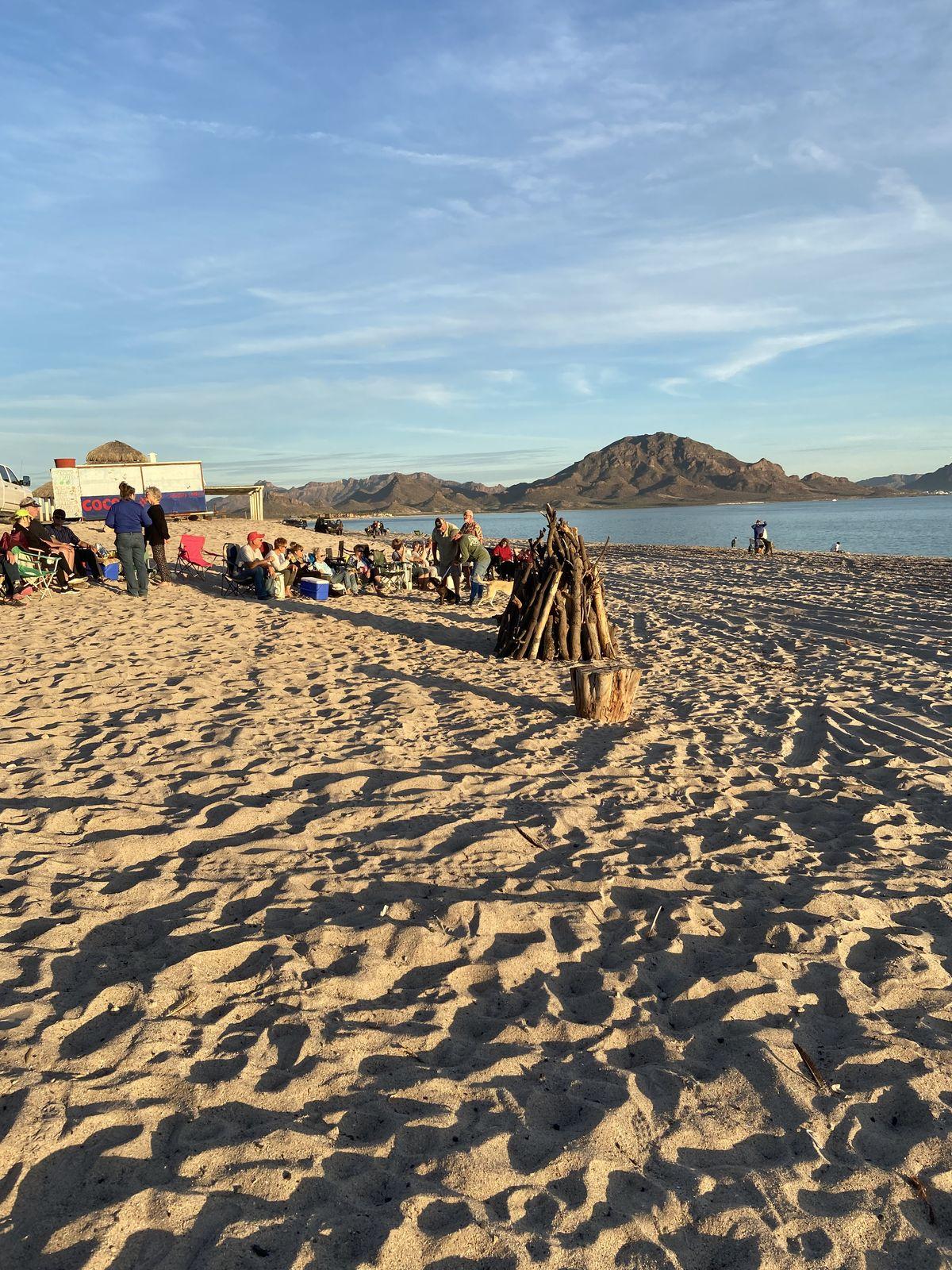 Beginning bonfire